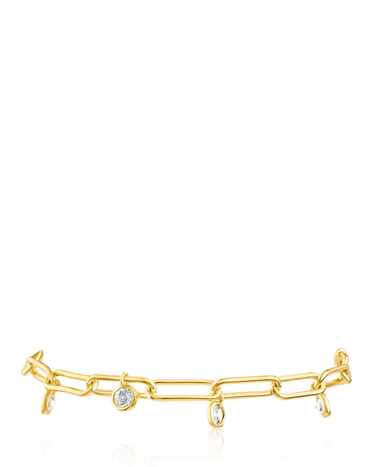 Chain and CZ Bracelet