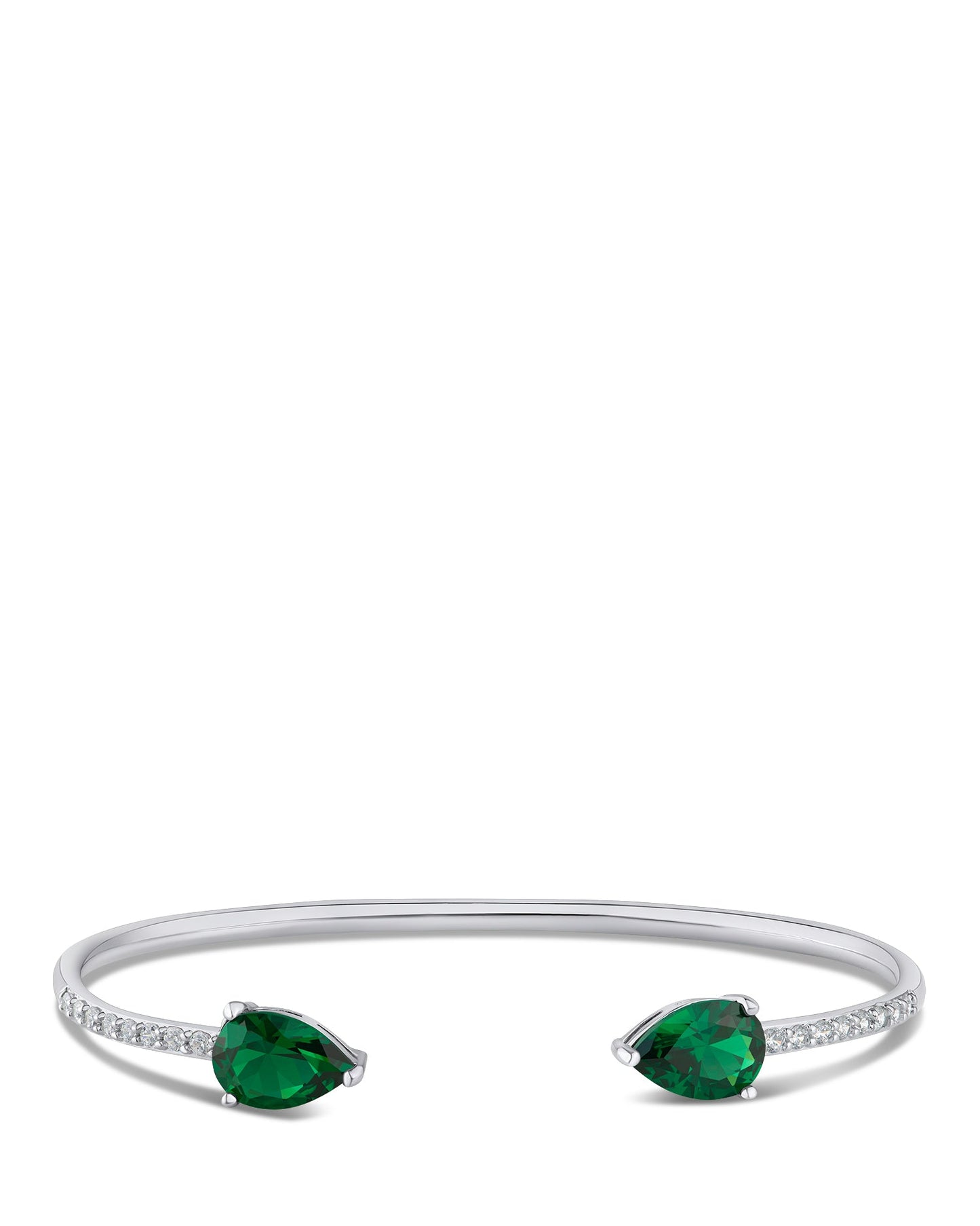 Pear CZ Open Cuff
