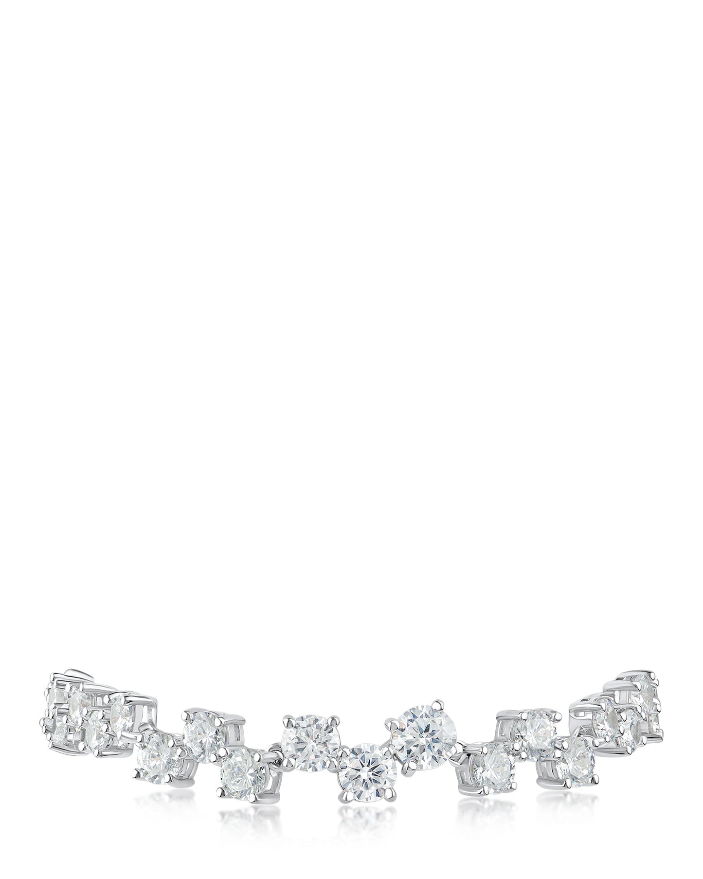 Round CZ Scattered Bracelet