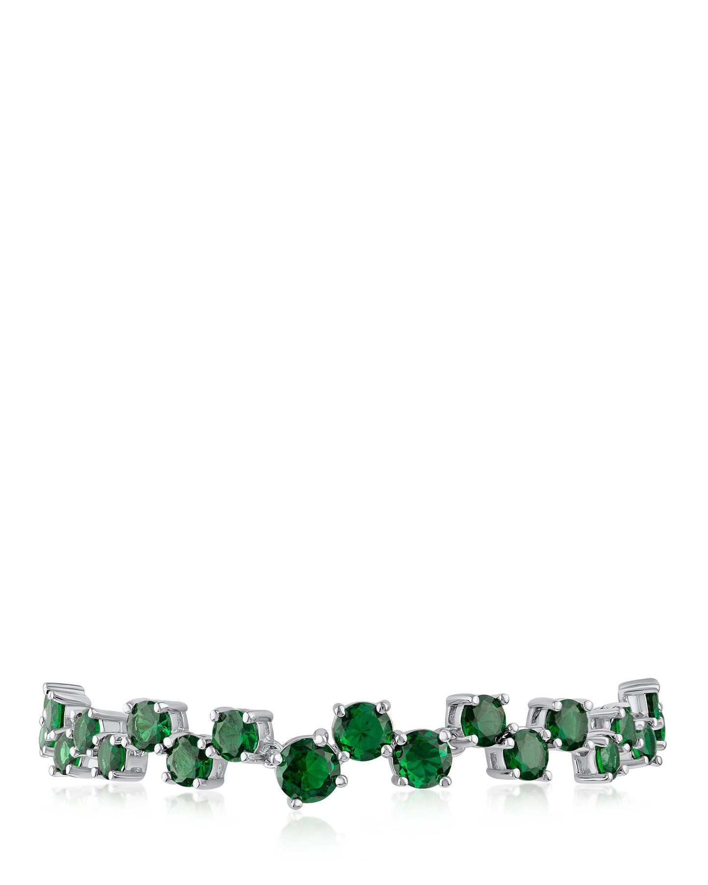 Round CZ Scattered Bracelet