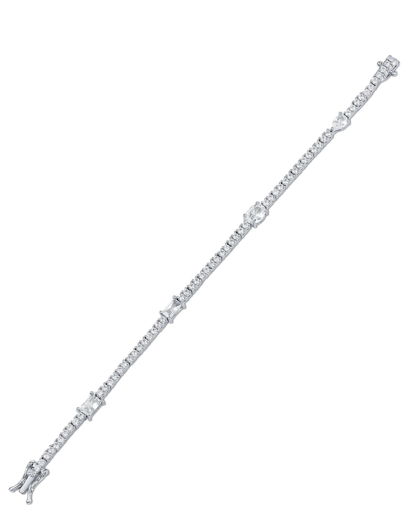 Round and Multi Shape CZ Bracelet