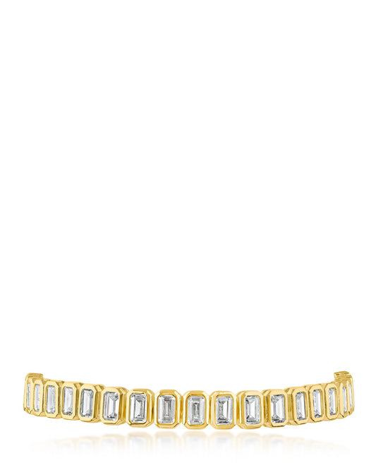 Emerald CZ Bezel Set Tennis Bracelet