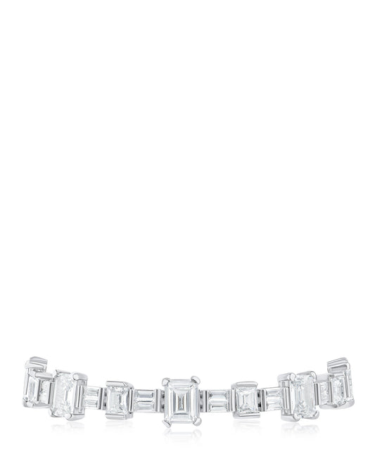 Emerald and Baguette CZ Bracelet