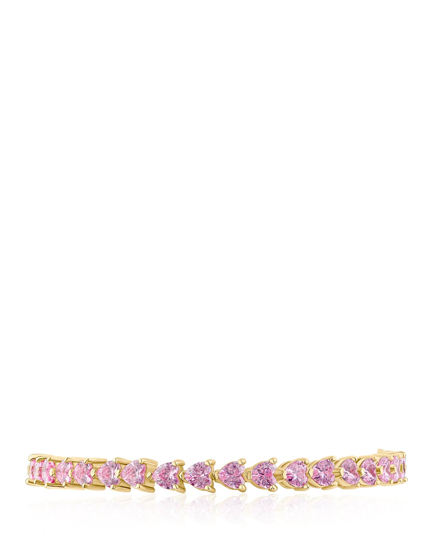 Heart CZ Tennis Bracelet