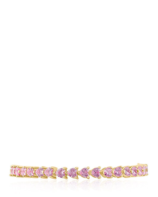 Heart CZ Tennis Bracelet