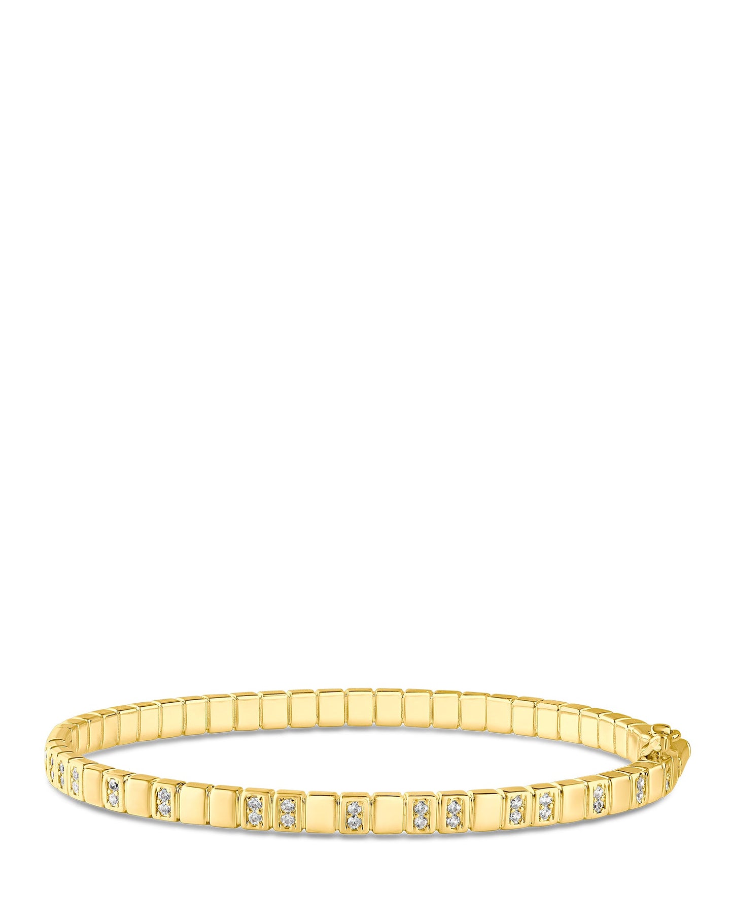 CZ Alternating Station Bangle