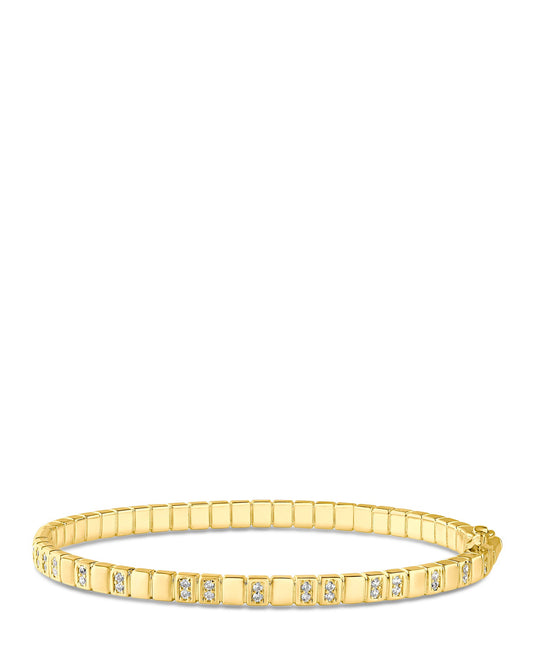 CZ Alternating Station Bangle