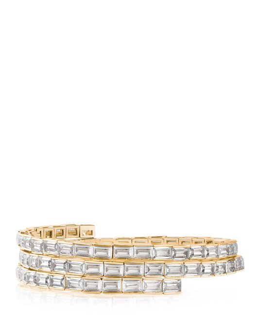 Baguette CZ Wrap Bracelet
