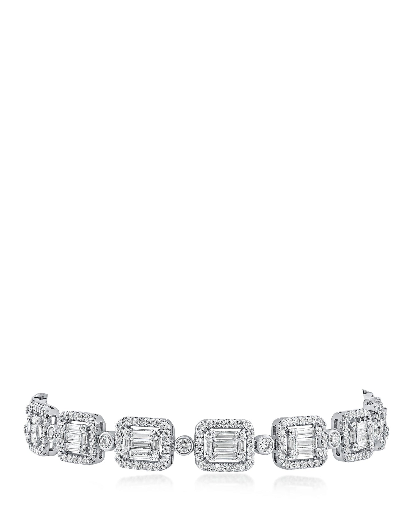 Baguette CZ Framed Rectangle Bracelet