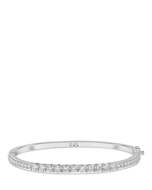 Graduated Round CZ Bangle