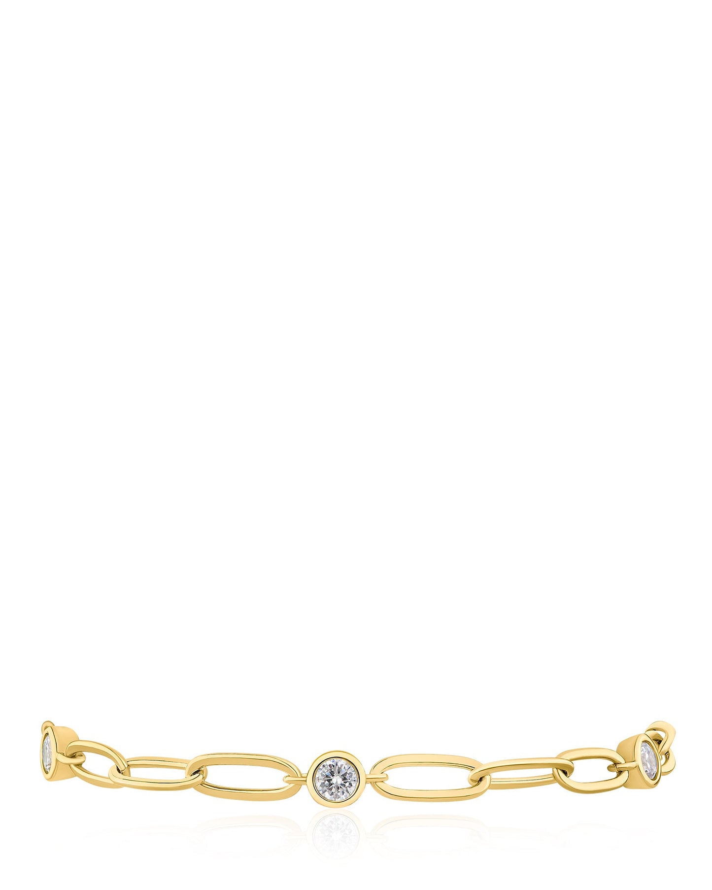 CZ Link Station Bracelet