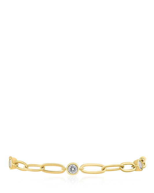 CZ Link Station Bracelet
