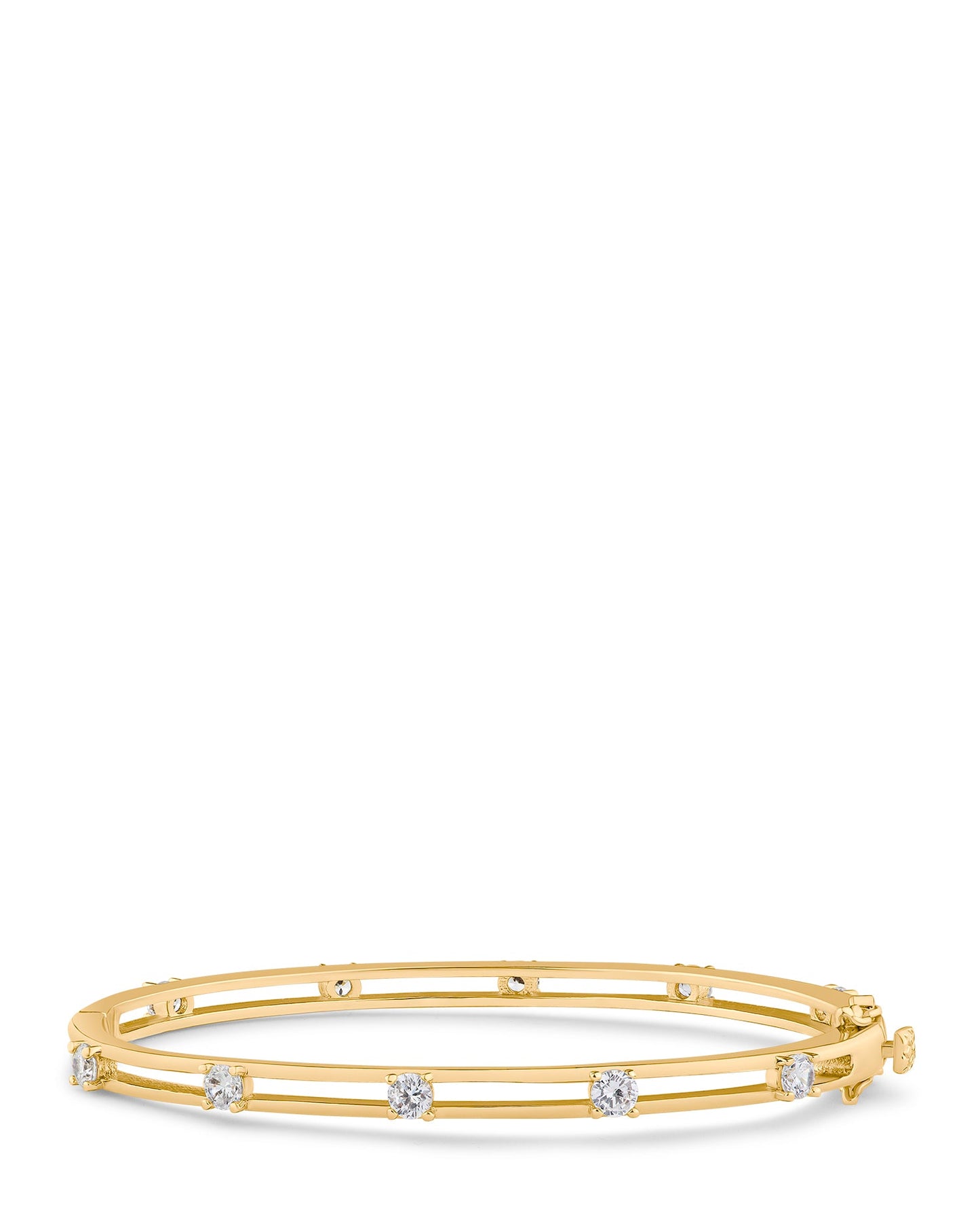 Round CZ Station Bracelet