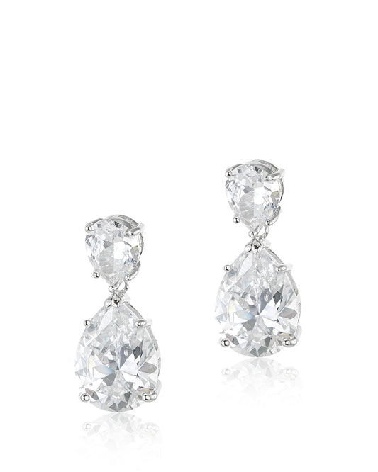 Double Pear Drop Earrings
