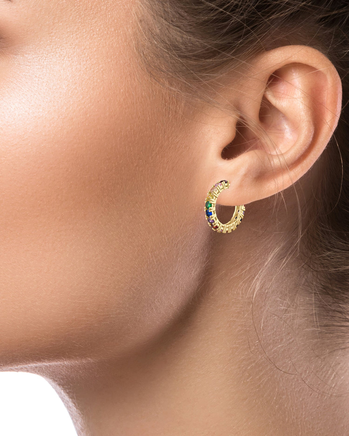 Rainbow Hoop Earrings
