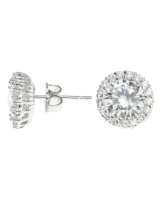 Classic Pave Round Earrings