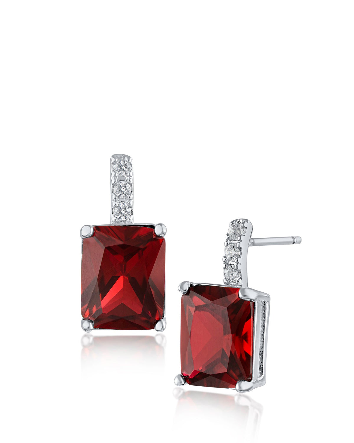 Small Ruby Drop Earrings