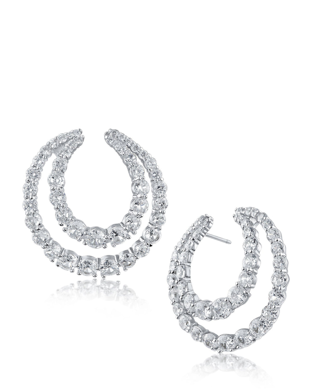 Double Open Circle Earrings