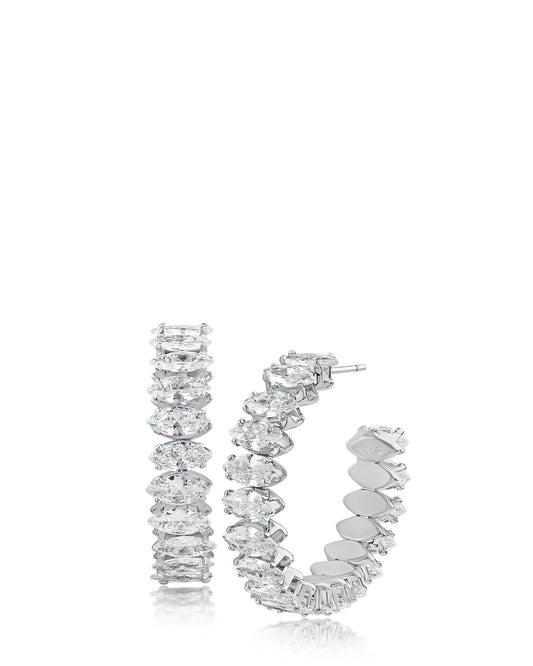 Marquise CZ Hoope Earrings