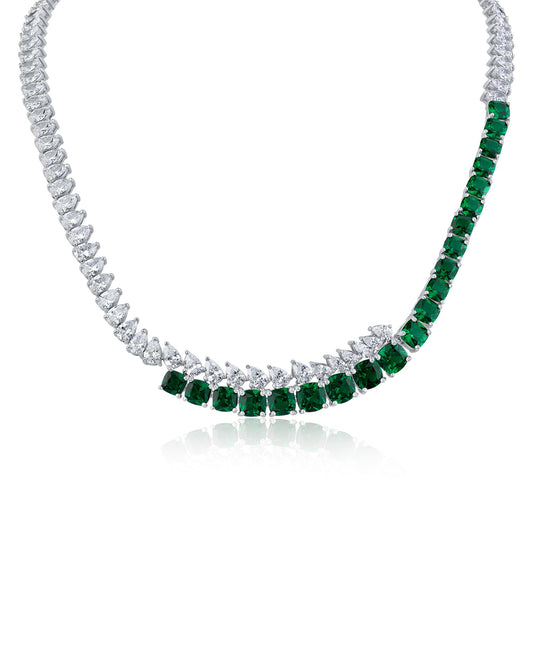 Emerald Overlapping Statement Necklace