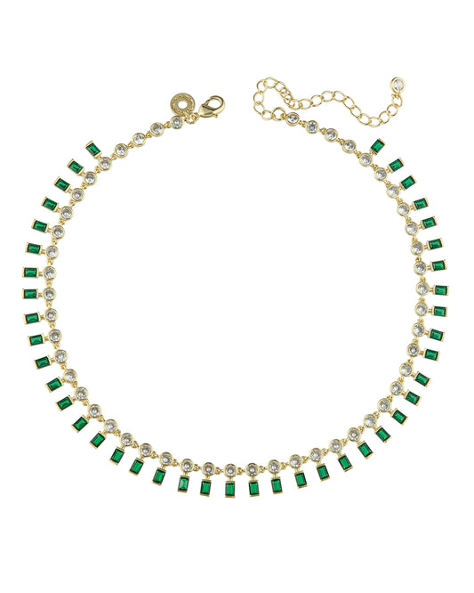 Emerald Baguette Necklace
