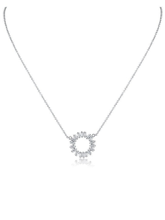 Emerald CZ Open Circle Pendant