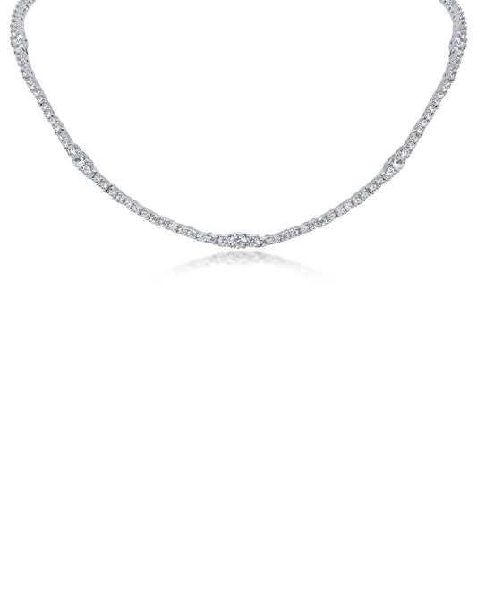 Graduated Round CZ Necklace