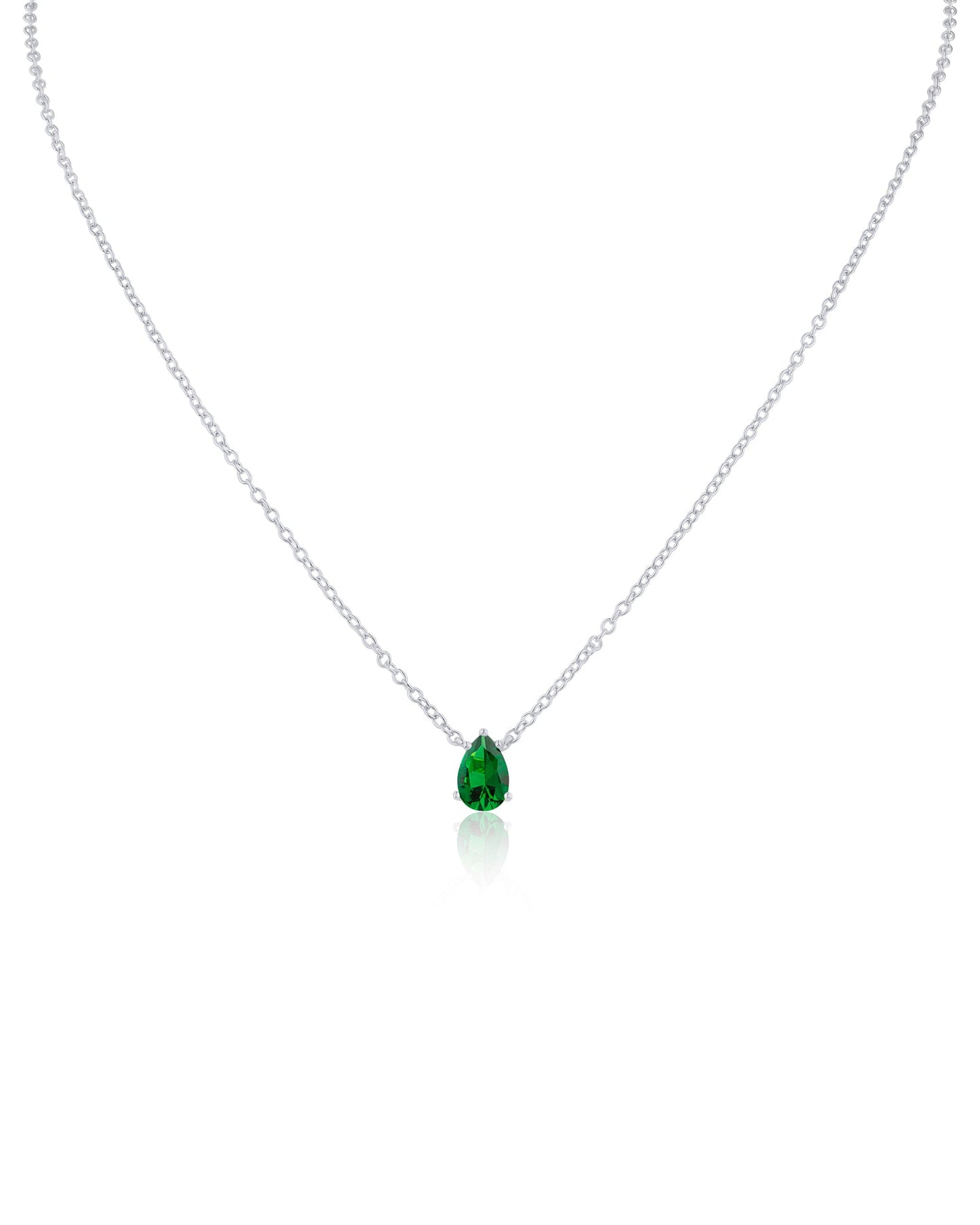 Pear CZ Pendant Necklace