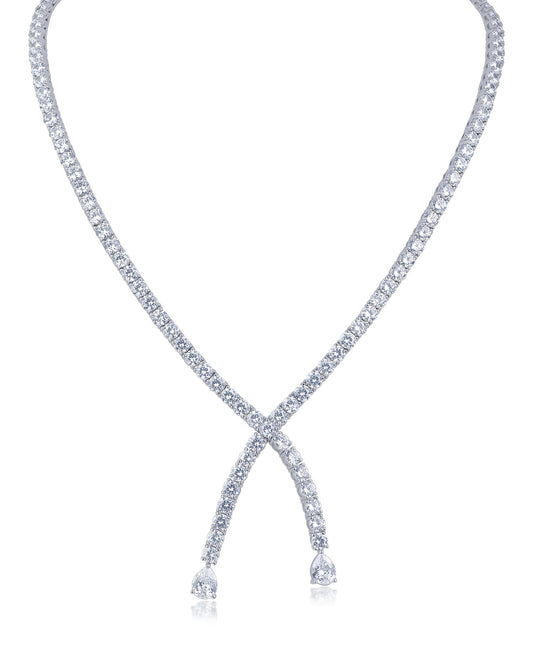 CZ Crossover Necklace
