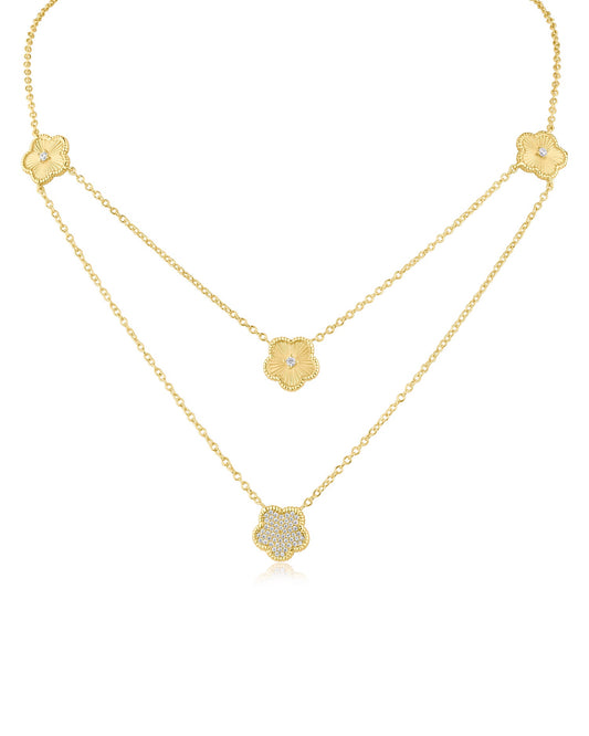 Double Stranded Clover Necklace