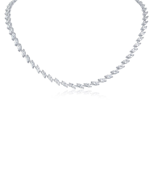 Marquise CZ Tennis Necklace