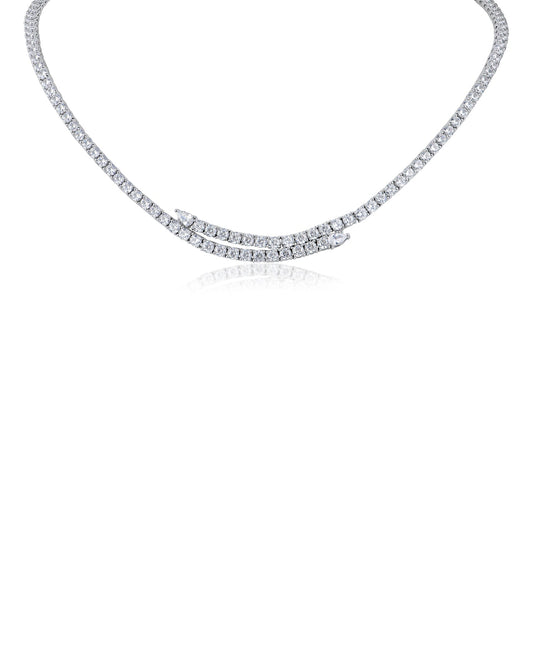 CZ Wrap Tennis Necklace