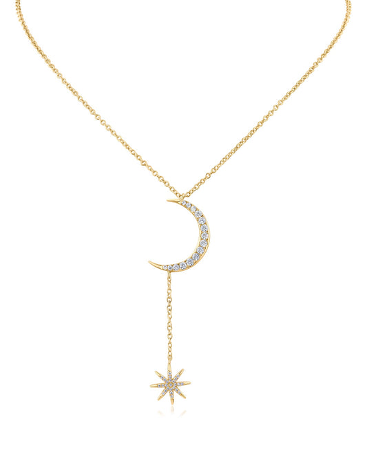Celestial Moon and Star Necklace