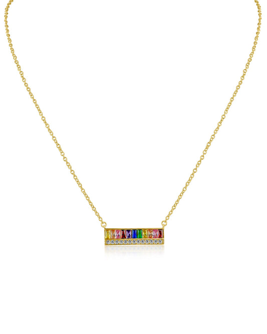 Baguette Rainbow Necklace