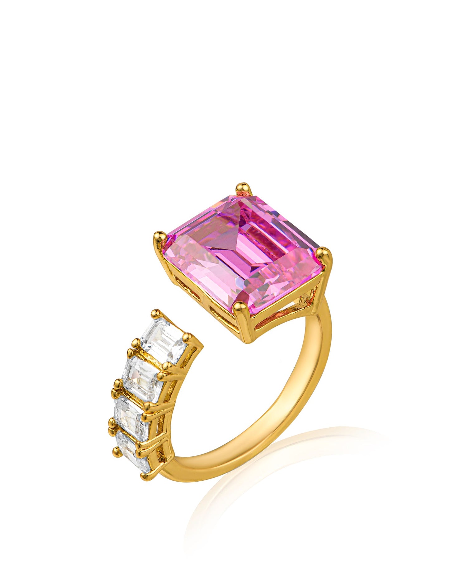Emerald CZ Cocktail Ring