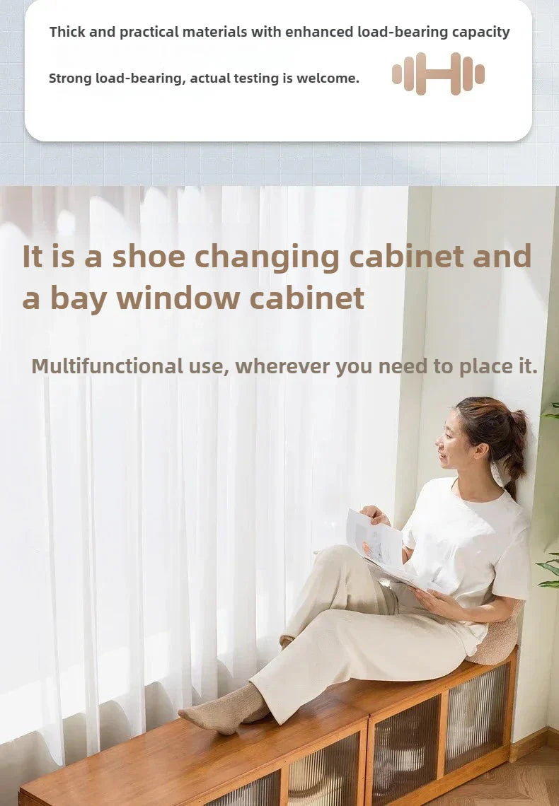 Multi-Functional Bay Window Storage Cabinet