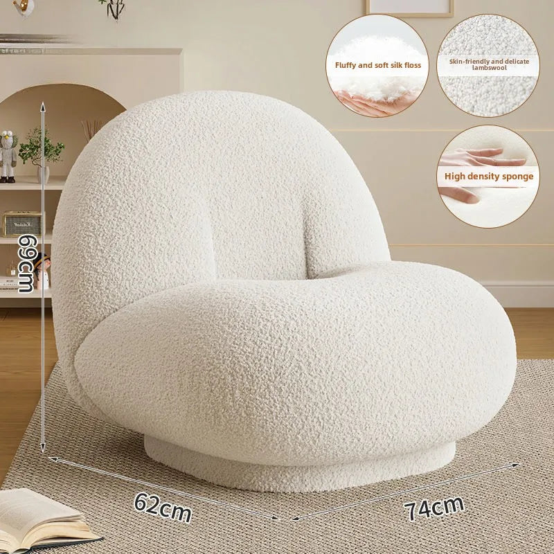 Lazy Lamb Fleece Fabric Chair