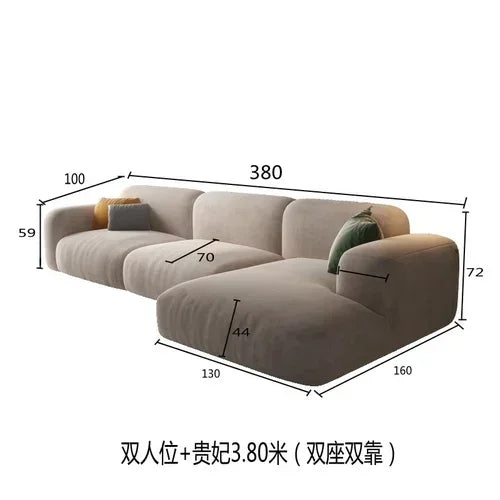 Modern Living Room Sofas Minimalist Sectional Puff Corner Sofa Comfortable Lounge Divano Soggiorno Di Lusso Luxury Furniture