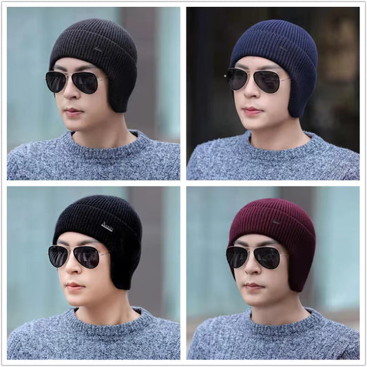 Fleece-Lined Earflap Cap – Warm Winter Outdoor Beanie