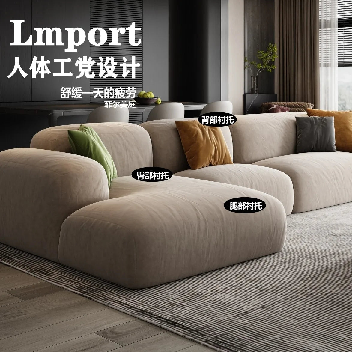 Modern Living Room Sofas Minimalist Sectional Puff Corner Sofa Comfortable Lounge Divano Soggiorno Di Lusso Luxury Furniture