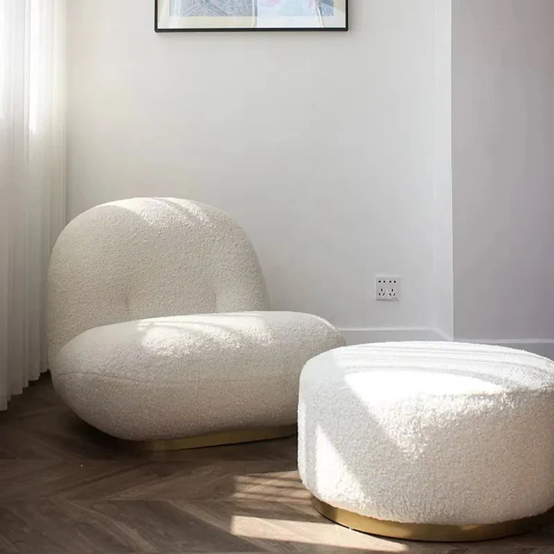 Lazy Lamb Fleece Fabric Chair