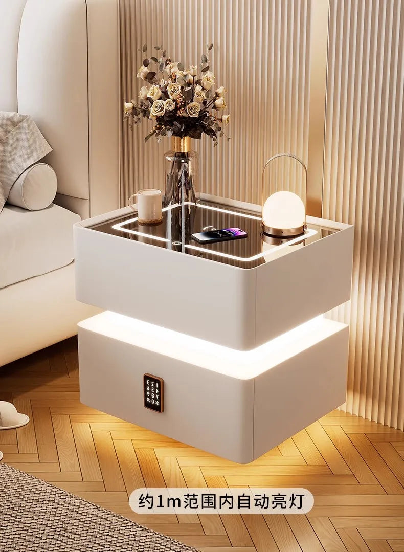 Smart Nightstand with Sensor Light