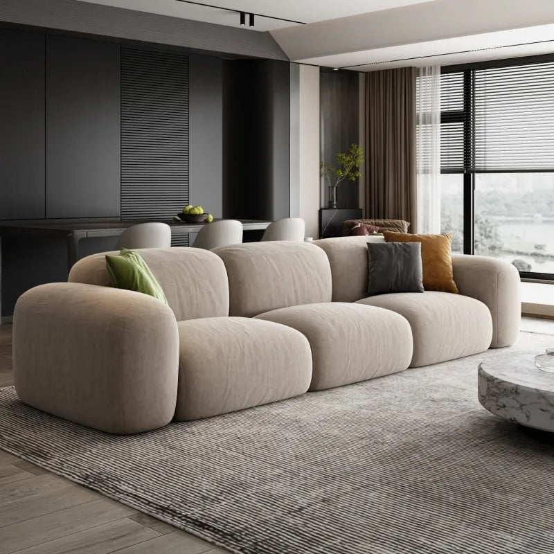 Modern Living Room Sofas Minimalist Sectional Puff Corner Sofa Comfortable Lounge Divano Soggiorno Di Lusso Luxury Furniture