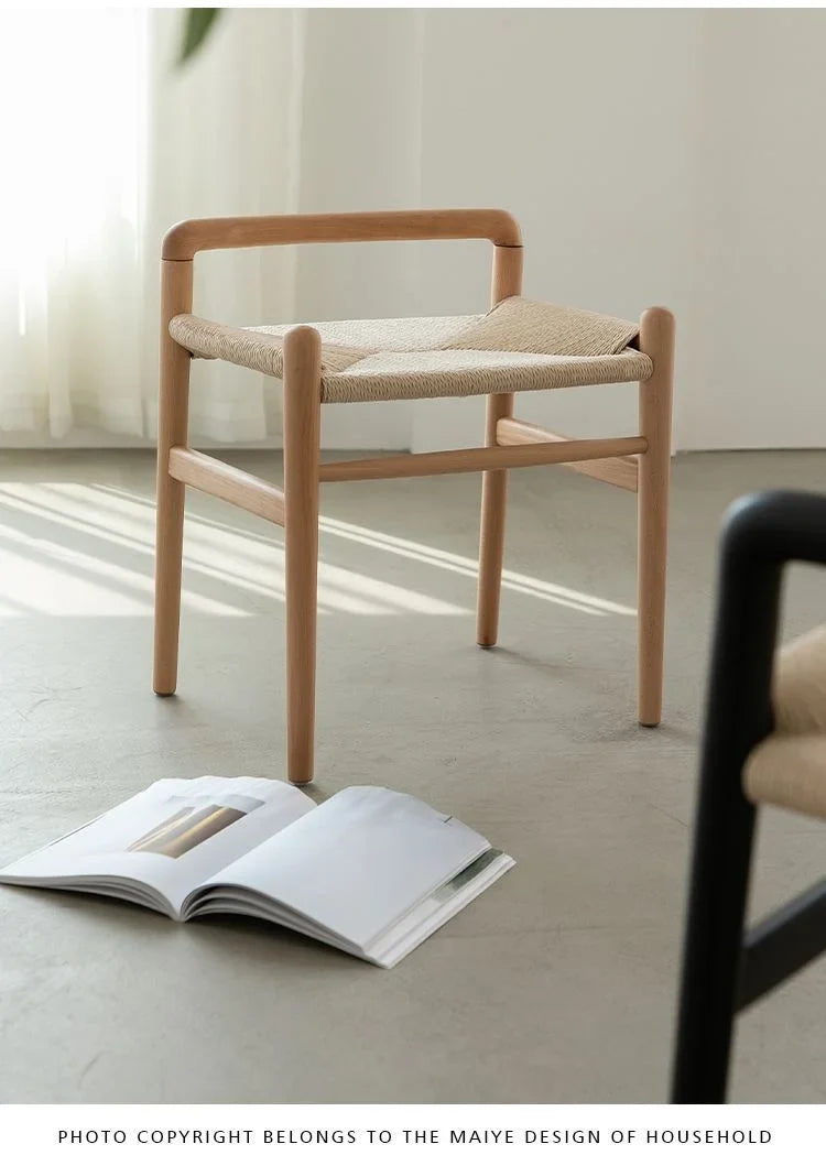 Simple Wood Vanity Stool