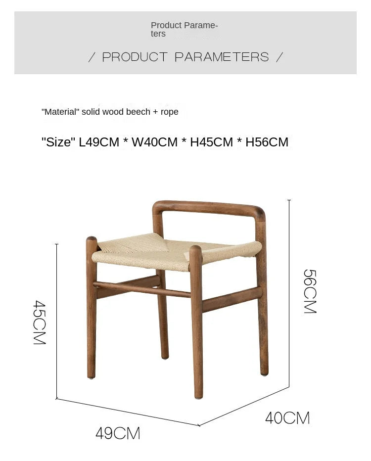 Simple Wood Vanity Stool