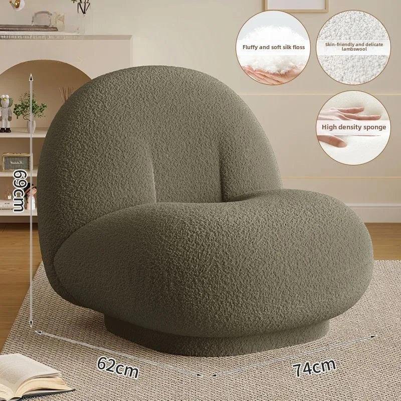 Lazy Lamb Fleece Fabric Chair