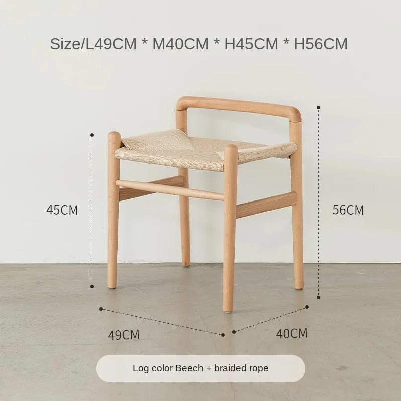 Simple Wood Vanity Stool