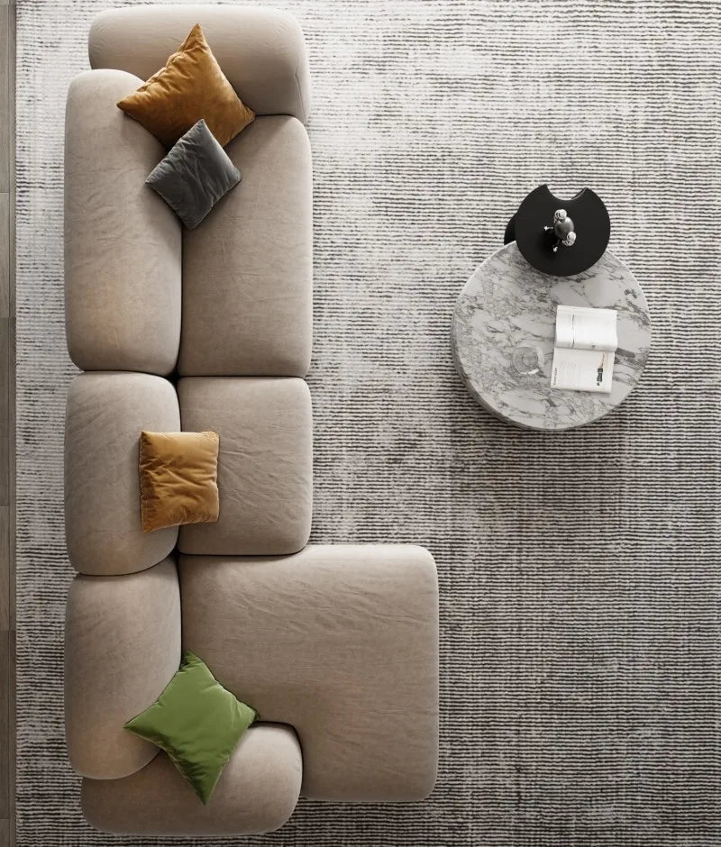 Modern Living Room Sofas Minimalist Sectional Puff Corner Sofa Comfortable Lounge Divano Soggiorno Di Lusso Luxury Furniture