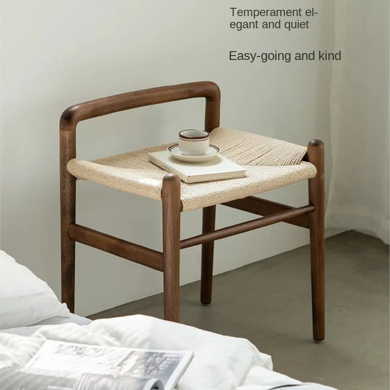 Simple Wood Vanity Stool