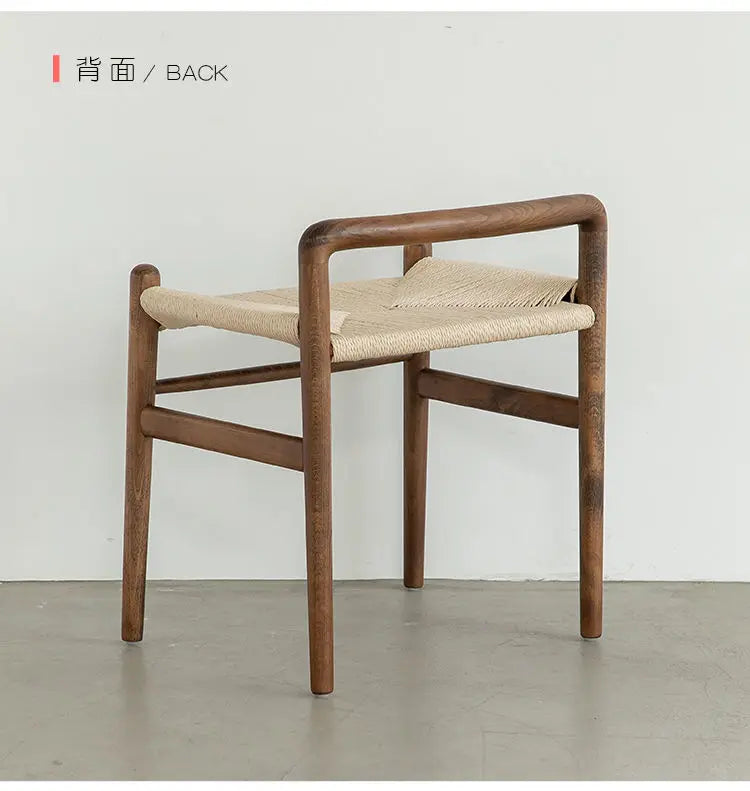 Simple Wood Vanity Stool